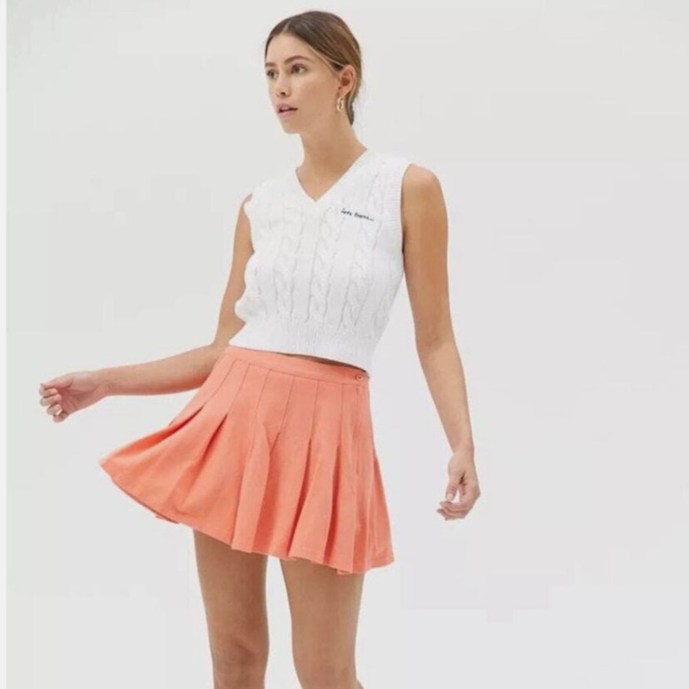 UO Katie Pleated Cotton Skater / Tennis Skirt